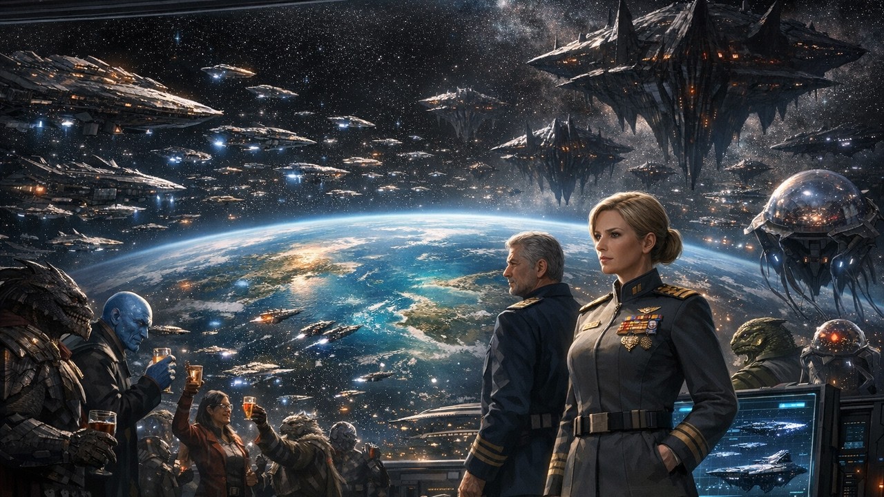 The Galactic Fleet rejoiced in victory – until the arrival of Earth's Dreadnoughts HFY