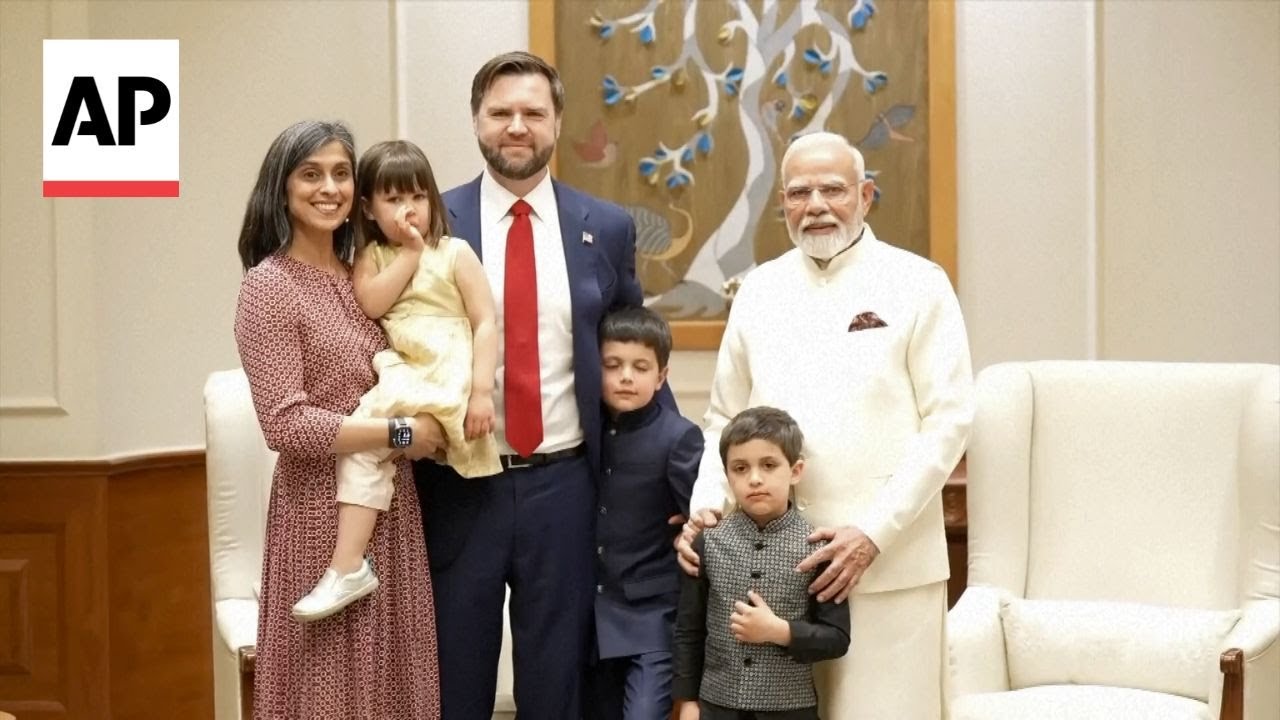 India's Narendra Modi hosts JD Vance and his family in New Delhi