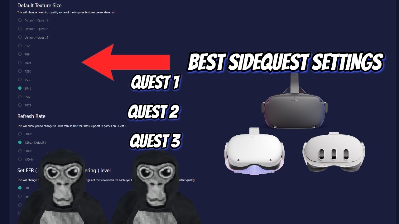 **2025** the BEST Gorilla Tag SIDEQUEST SETTINGS