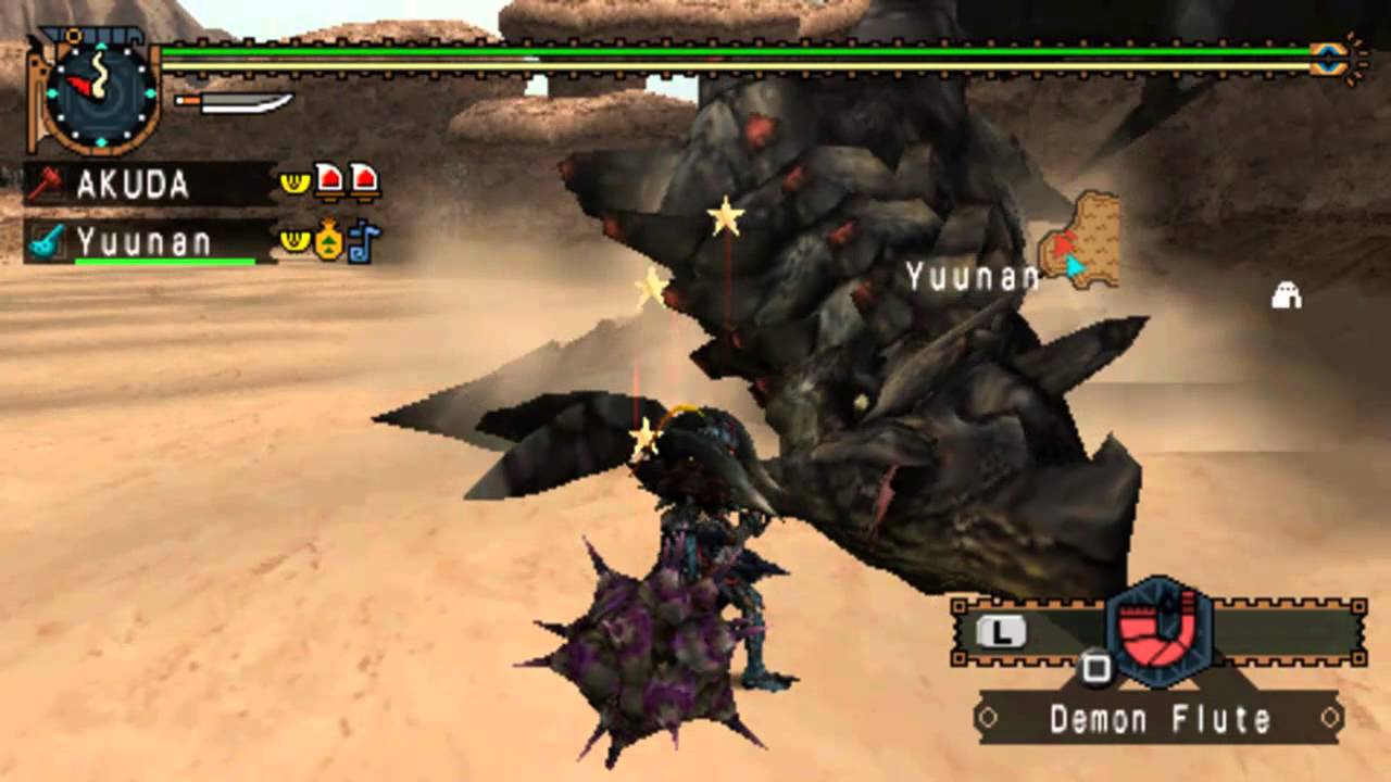 【MHP2G】誇りを賭けた試練【狩猟笛×鎚】7:45