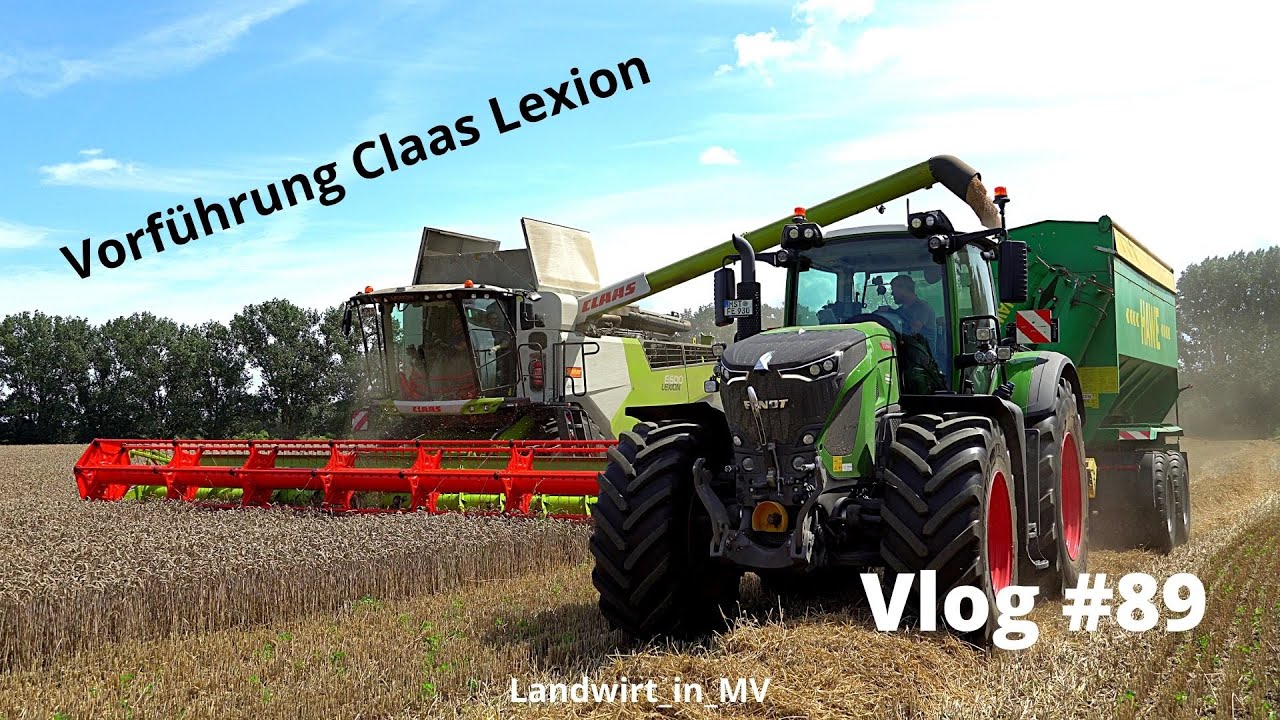 Vlog #89 Vorführung Claas Lexion 6600 in der Weizenernte