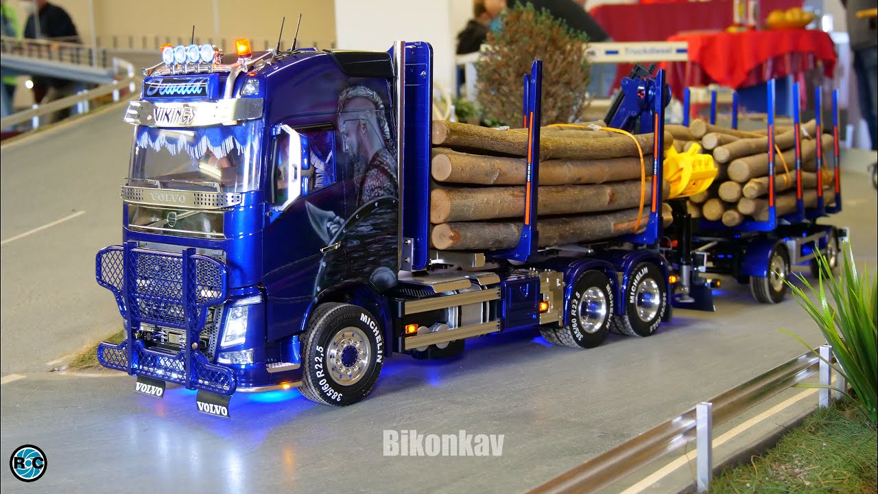STUNNING RC TAMIYA VIKINGS VOLVO FH16 WOOD TRANSPORTER