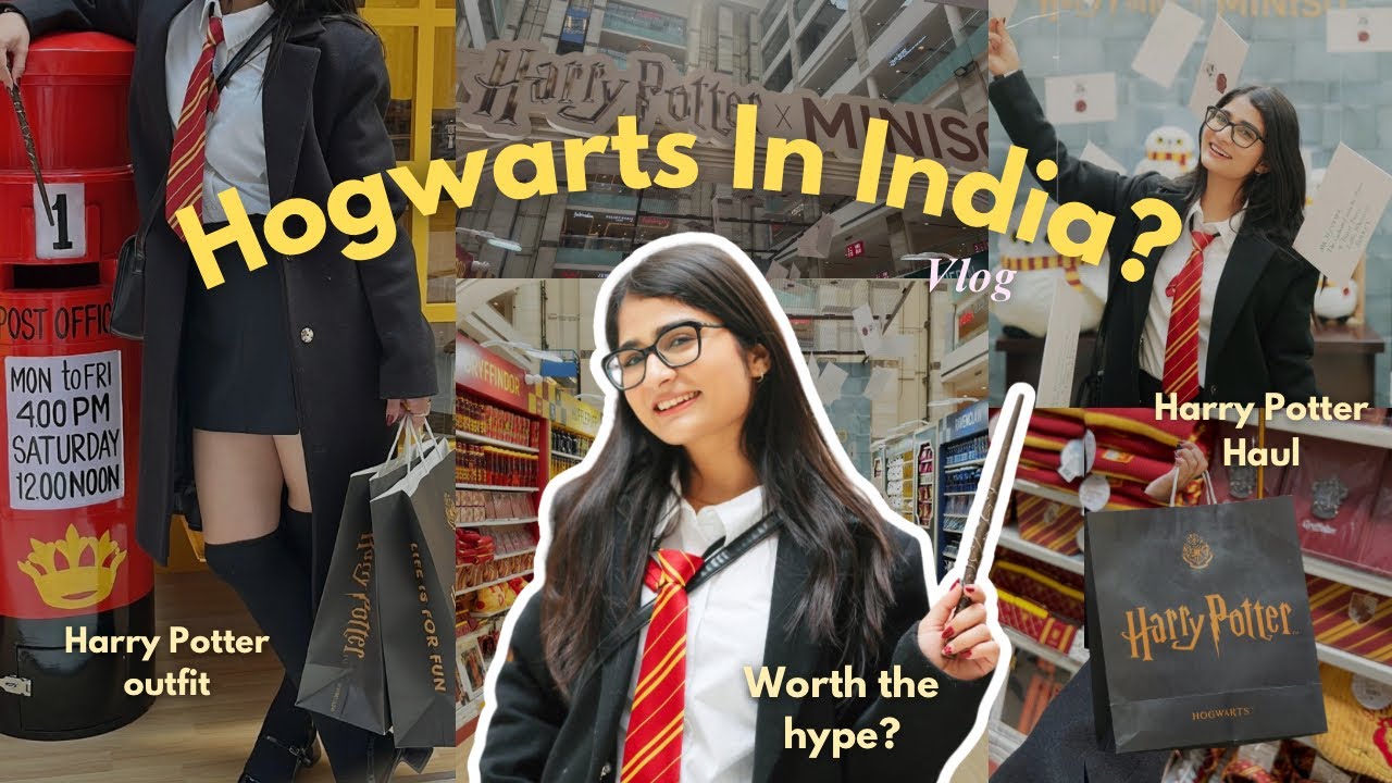 HOGWARTS IN INDIA?🦉⚡Miniso X Harry Potter pop-up store in Delhi worth the hype or not?🛍️HAUL + Vlog💭