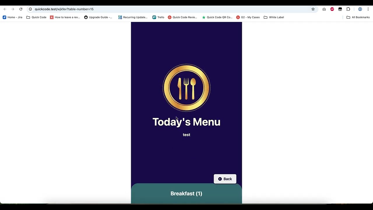 Table Menu WhatsApp Order