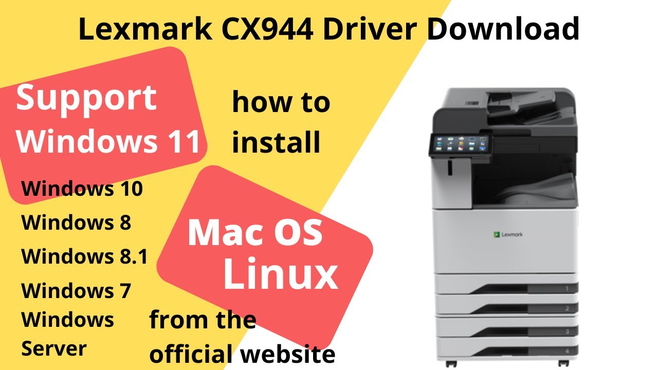 Lexmark CX944 Driver Download and Setup Windows 11 Windows 10, Mac 13, Mac 12