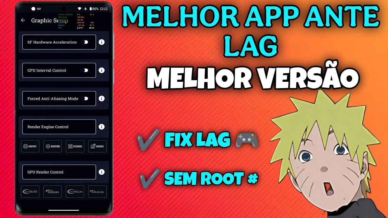 INSANO! Melhor APLICATIVO ante LAG sem ROOT.🔥🔥🔥