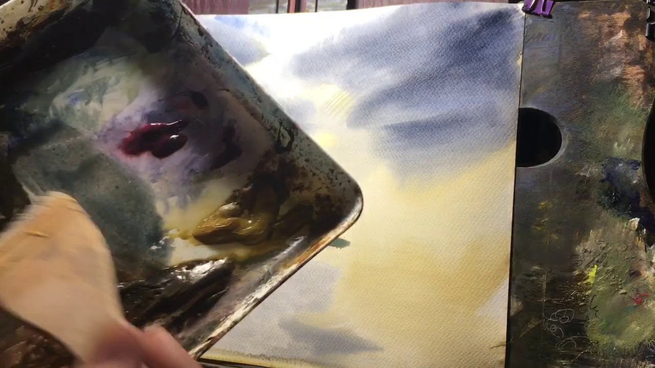 Beginner Hake Brush watercolor getting that chiseled edge