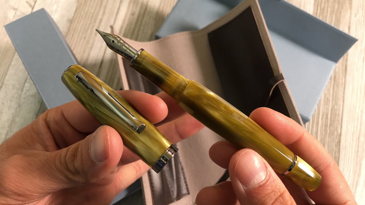 SCRIBO Feel Verde Prato and Verde Bosco  Fountain Pen Unboxing and Writing Sample