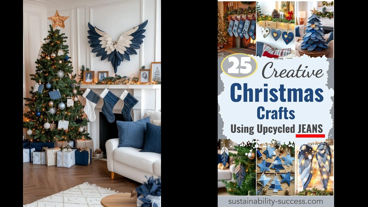 25 Creative Christmas Crafts Using Upcycled Jeans For Unique DIY Decorations