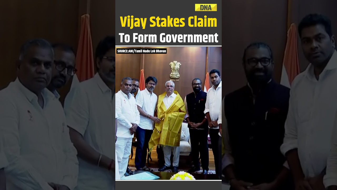 Tamil Nadu Election: TVK Chief Vijay Meets Tamil Nadu Governor, Stakes Claim To Form Government #tvk