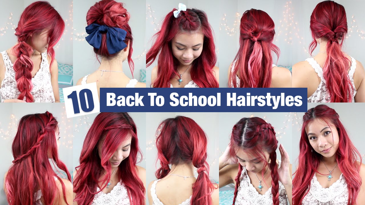 10 Back To School Hairstyles l Quick & Easy Hairstyles for School