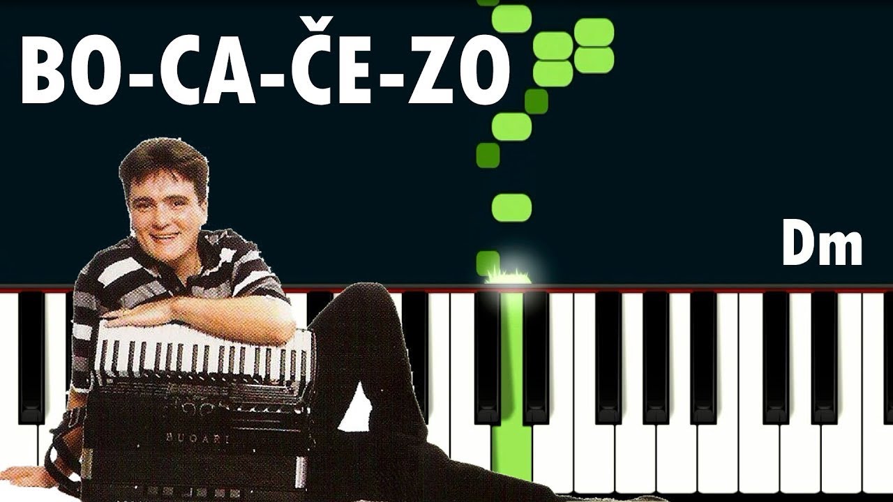 Bo Ca Če Zo TUTORIJAL za harmoniku ili klavijature u sporijem tempu (sa harmonijom)