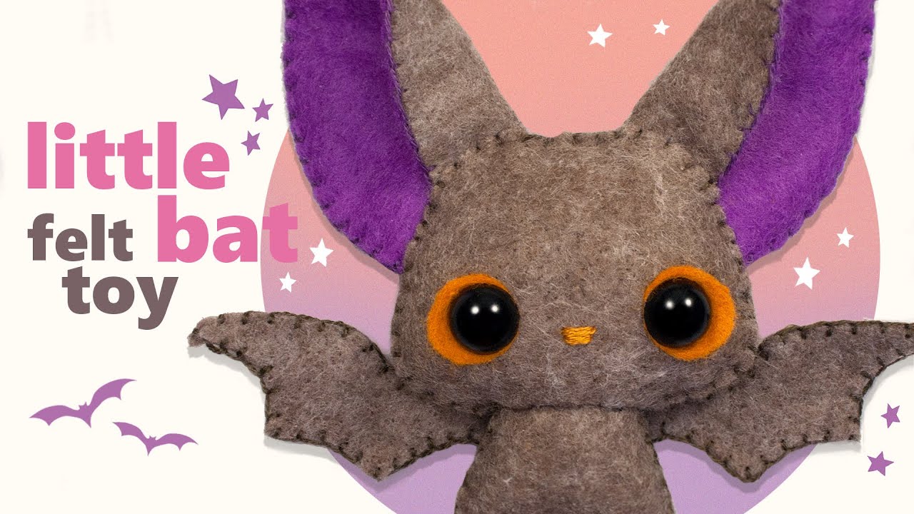 🍂 Felt Halloween lil Bat toy ★ Free Autumn Halloween Craft ★ 🍂🦇
