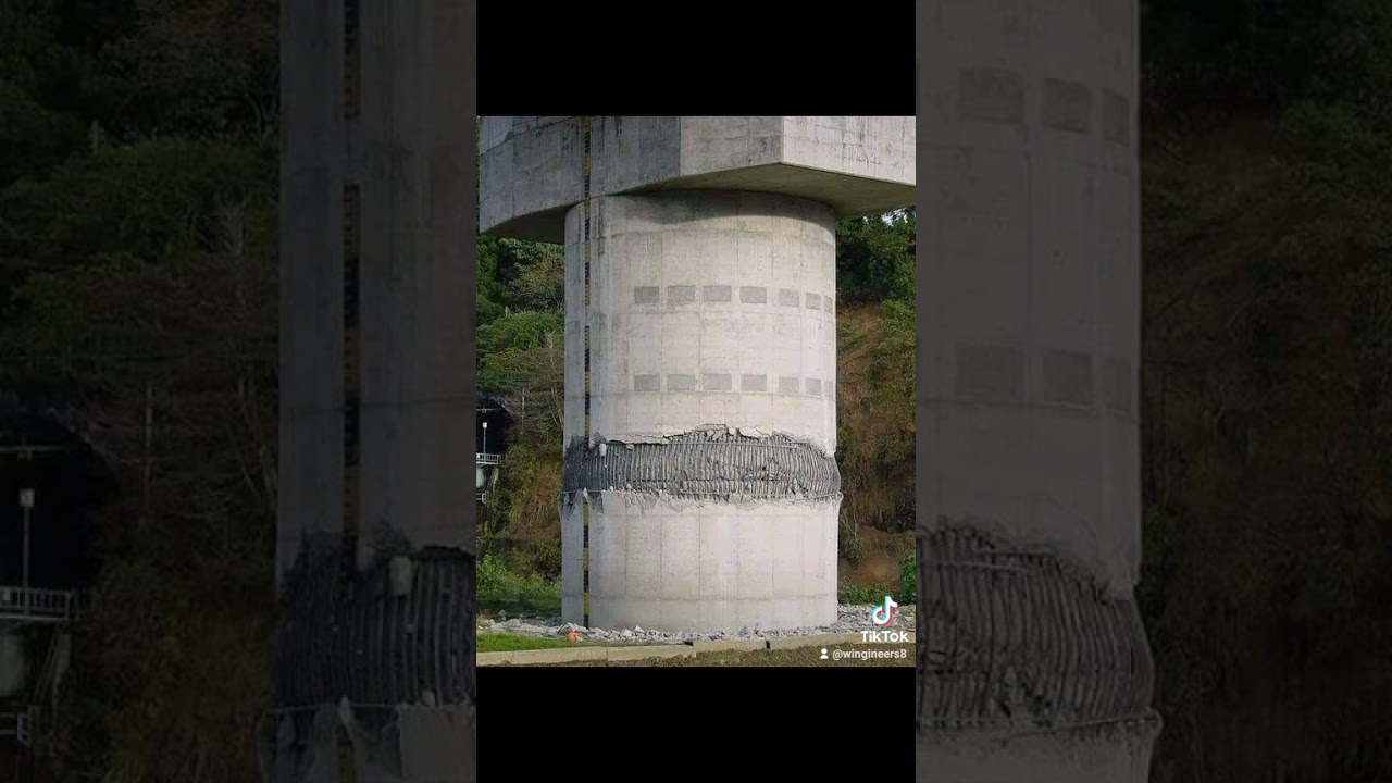 Buckling, Compression , Shear Failure on Column and beam .