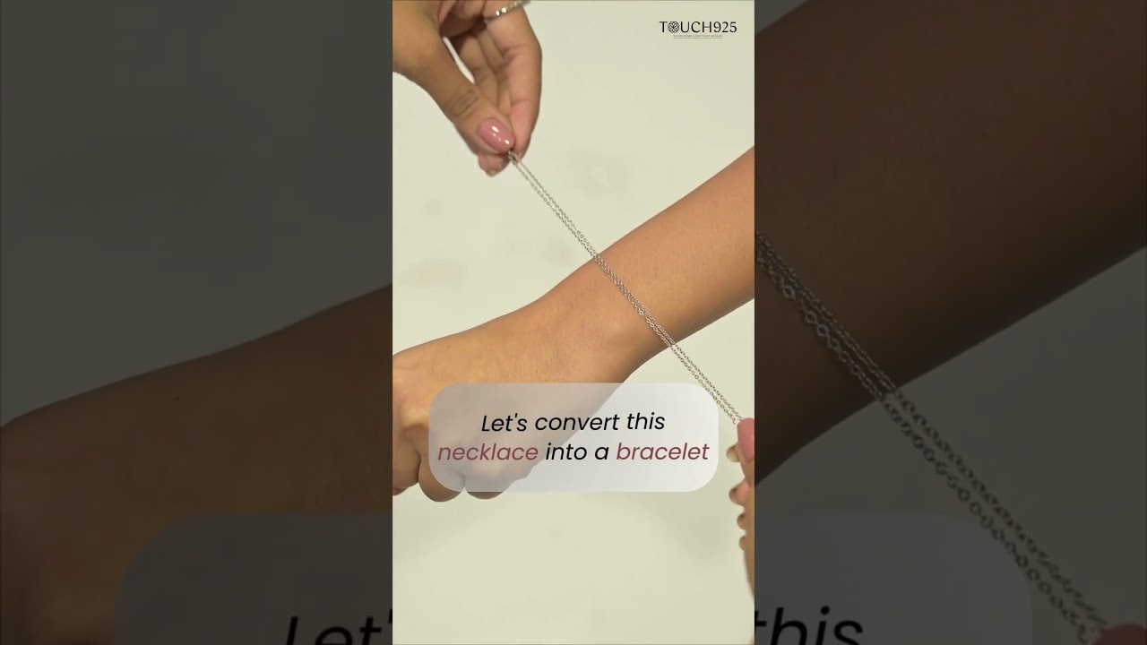 Convert Your Necklace Into a Stunning Bracelet 💫 | Touch925 #Trending #Shorts #jewelleryhack
