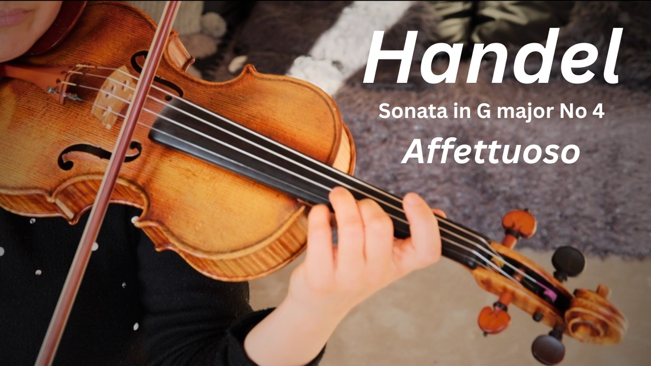 Handel Violin Sonata No. 4 in G Major - 1 Mvt (Affettuoso) | Suzuki Book 6 | Violin & Piano