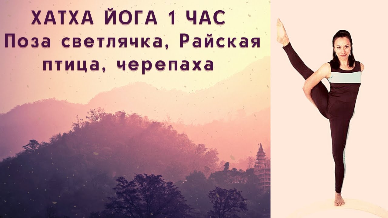 Хатха йога 1 час | Поза светлячка, Райская птица, черепаха | Глубокая проработка ТБС