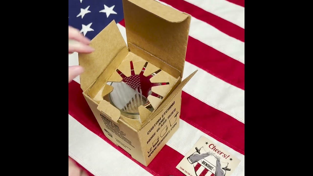 BenShot .50BMG Patriotic Pint Glass Unboxing