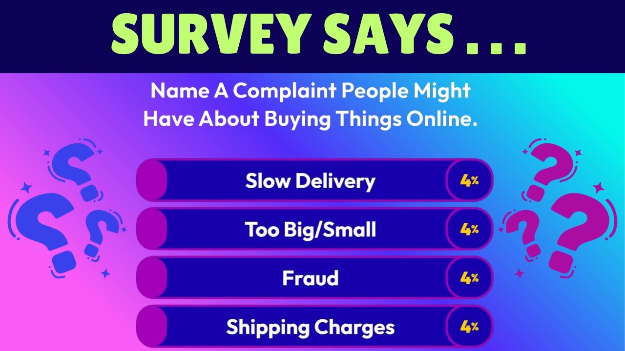 Survey Says Quiz Challenge! Can You Guess the #1 Answer? (10 Questions)