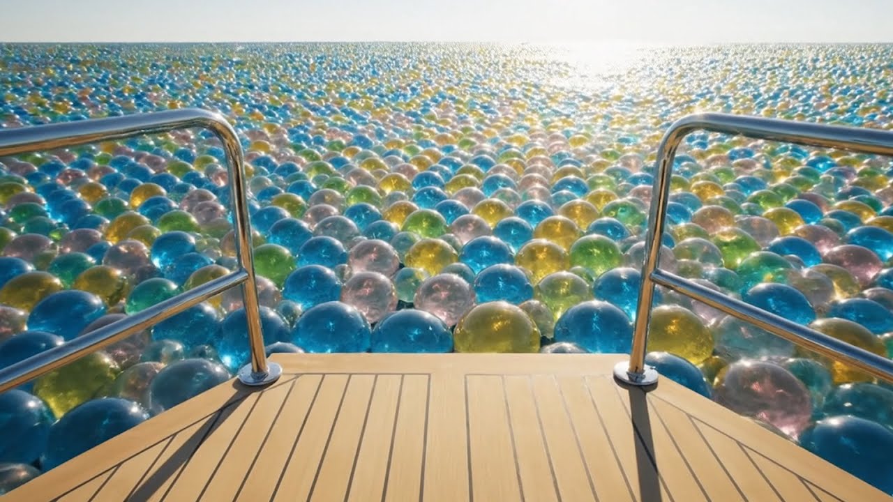 Would You Swim in a Rainbow Jelly Bead Ocean? 🌈✨ | Oddly Satisfying ASMR