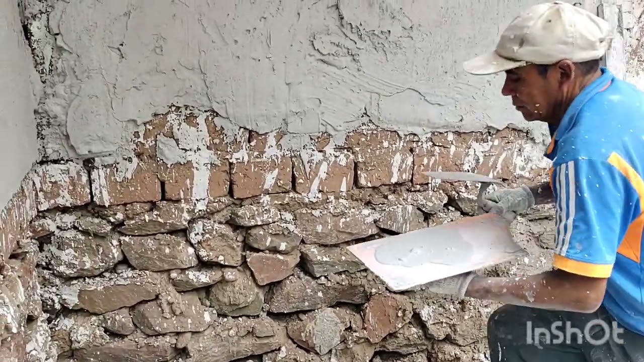 como preparar yeso para tarajear una pared de adobe