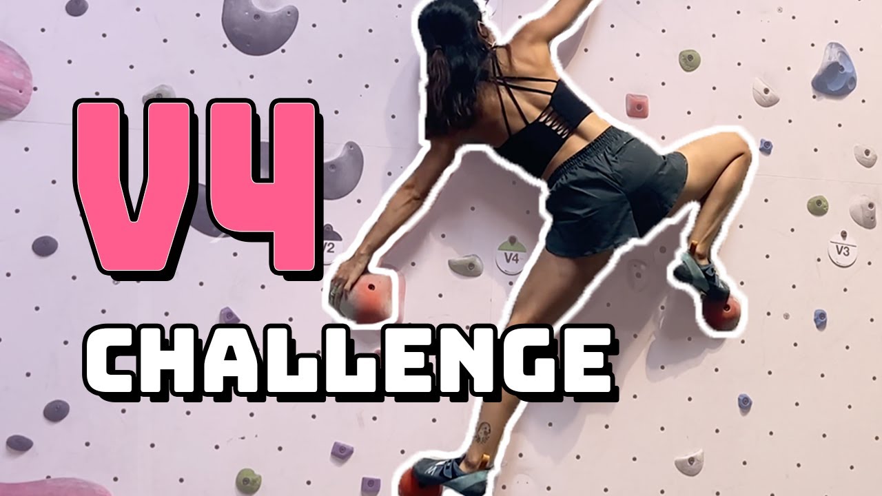 两周挑战岩馆28条V4抱石线 | Climbing all V4s in my gym!