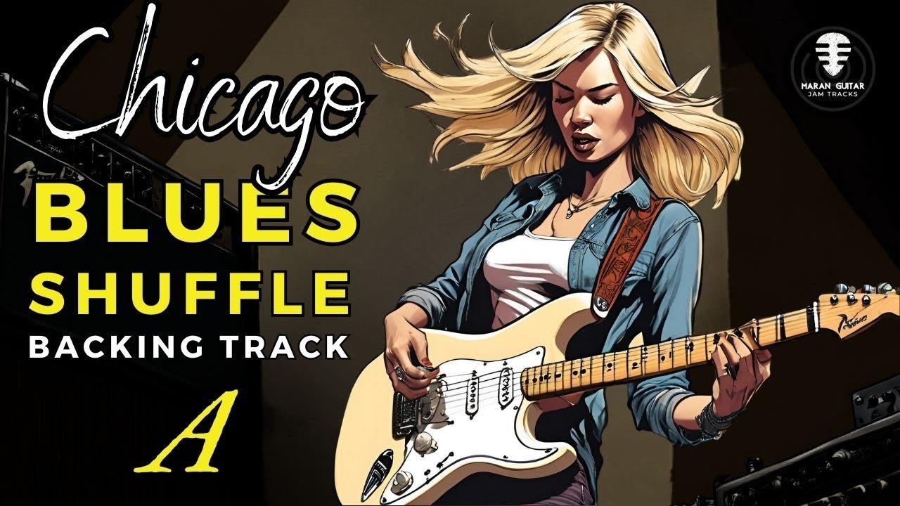 Chicago Shuffle Blues backing track - Jam in A