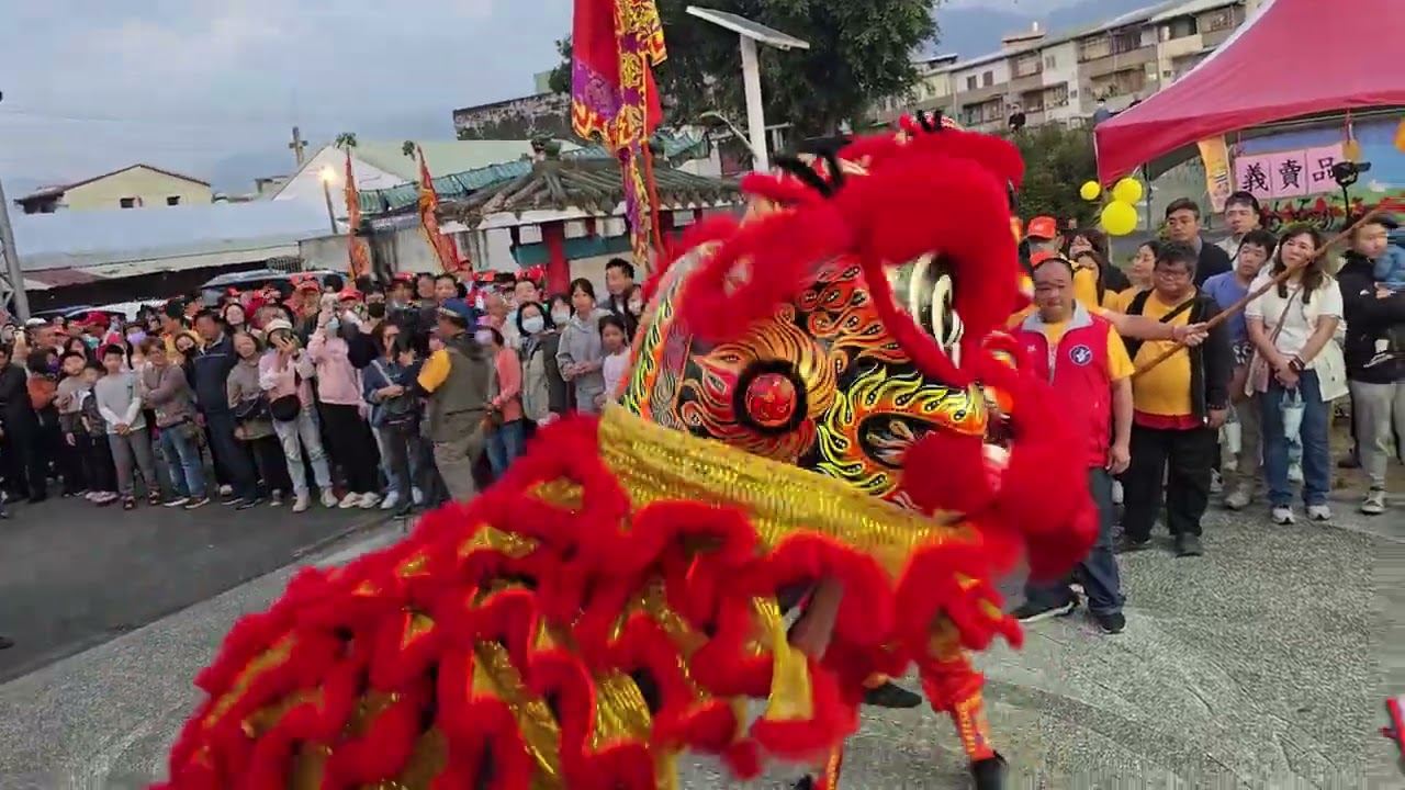 白杞寮玉山岩迎觀音請媽祖繞境活動（第一天入廟 朴子太子會醒獅團參神）
