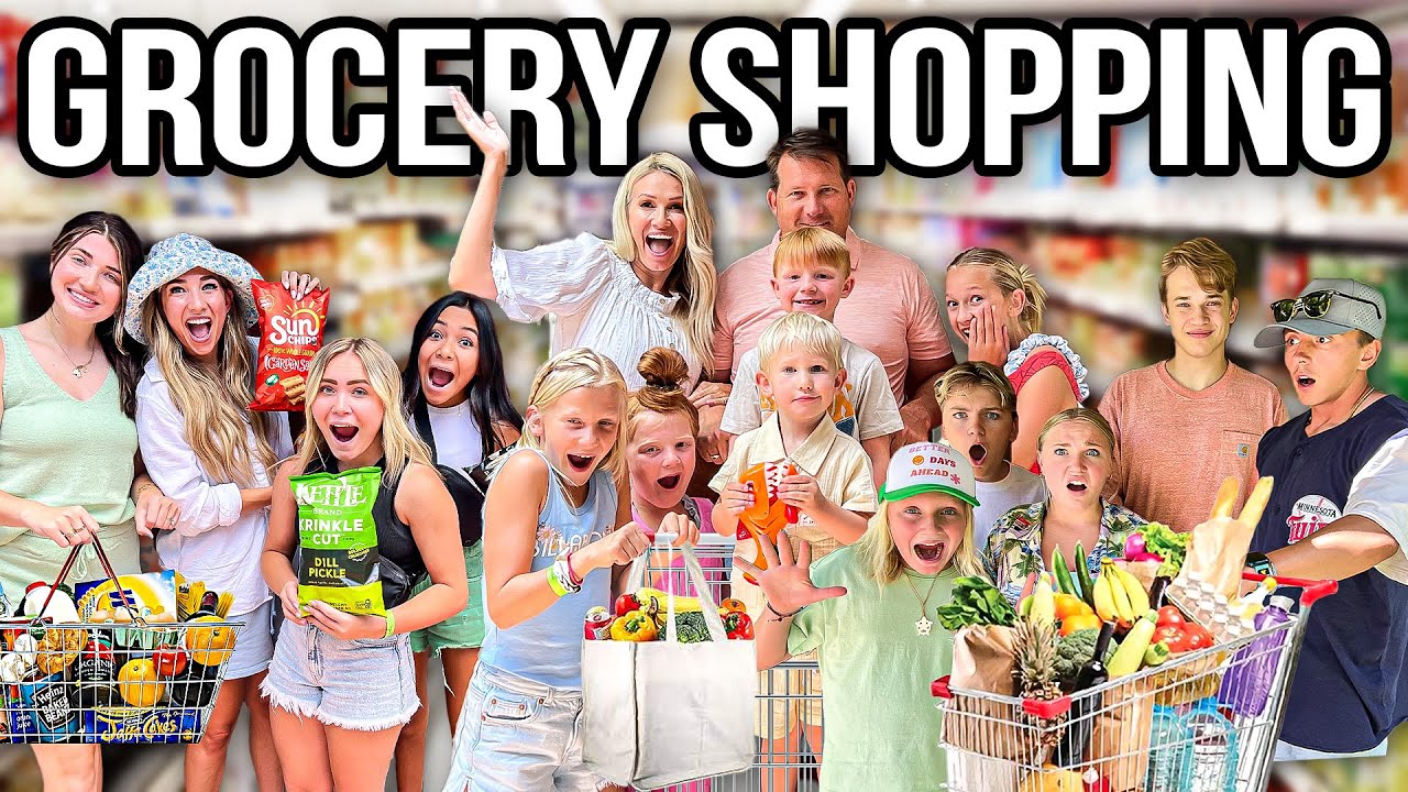 GROCERY SHOPPING for 16 KiDS!
