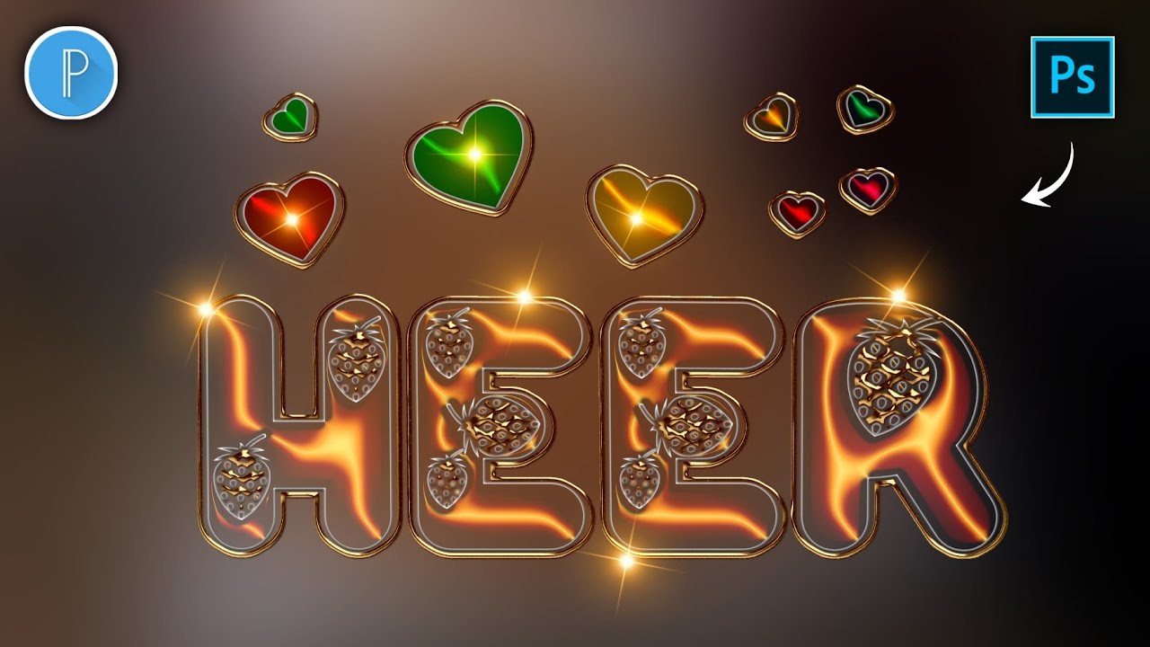 Multicolor Glowing Glass Font Editing On PS Touch Pixellab | Glass Font Dp Editing | Glass Font 2026