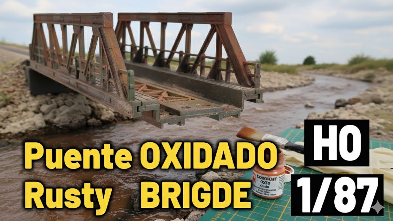 🛠️ Puente OXIDADO / Rusty BRIDGE - H0 1/87