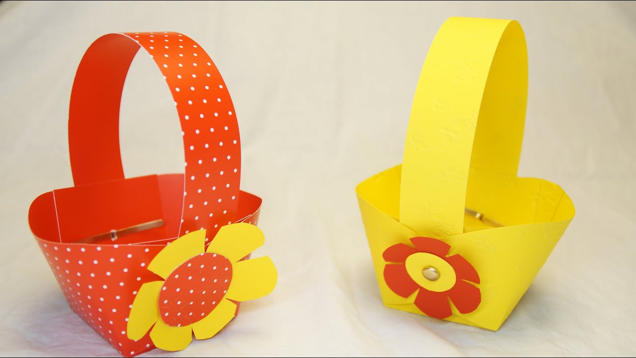 basteln zu Ostern: Osterkorb / Osterkörbchen basteln.... How to make an Easter Basket!