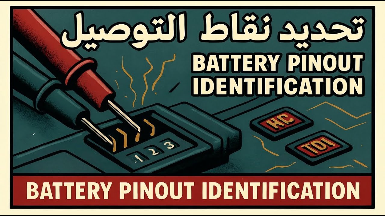 اكتشف نقاط توصيل البطارية بالملتي ميتر | Battery Pinout Made Easy