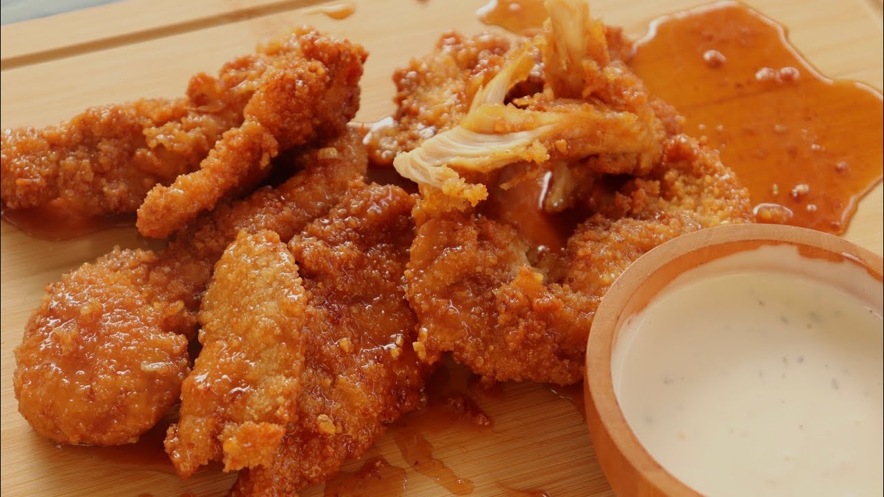 Honey Garlic Chicken Tenders!! 🍗