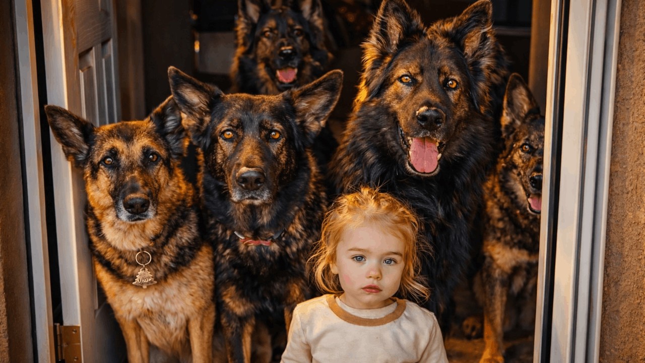 7 German Shepherds, 1 Tiny Baby, 1 Unbreakable Bond