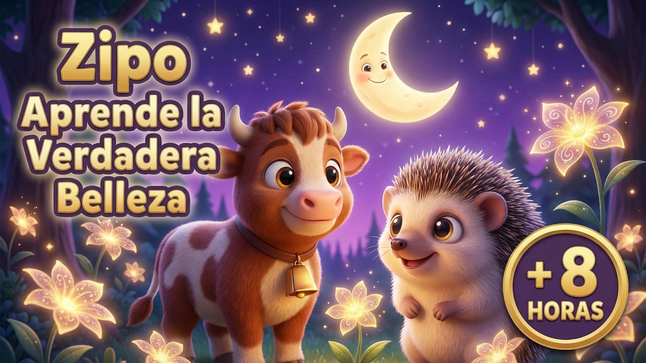 Zipo Aprende la Verdadera Belleza 🌙 Historia Infantil + 8 Horas de Música para Dormir Bebés