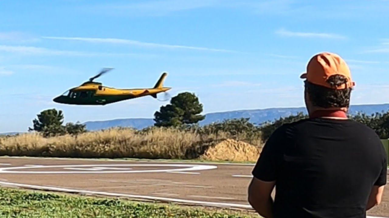 Faccio volare per la prima volta Il mio grosso elicottero rc elettrico 6s Agusta Westland AW109