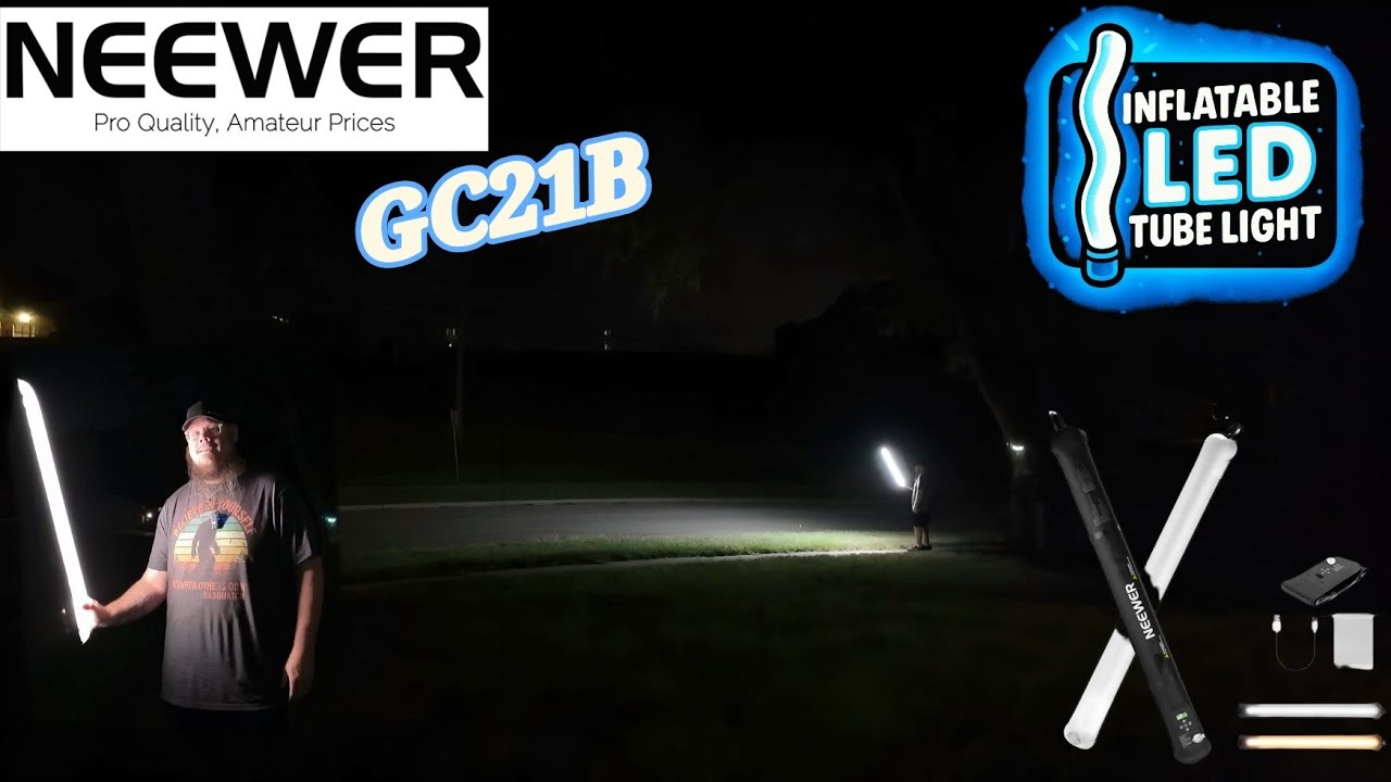 NEEWER GC21B Inflatable Tube Light Outdoor Review | 320 LEDs High CRI 95+