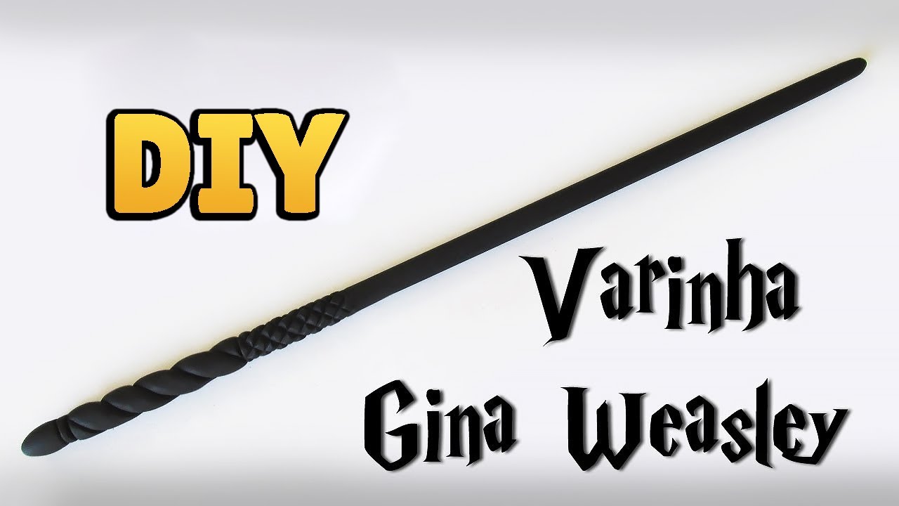 DIY: COMO FAZER VARINHA GINA WEASLEY (Harry Potter Wands Tutorial) #diyhp