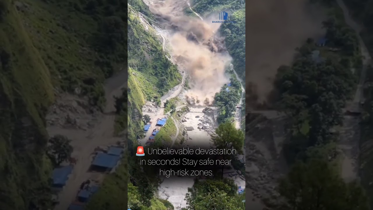 ​📢 Extreme Landslide Alert: Please stay safe near river banks!