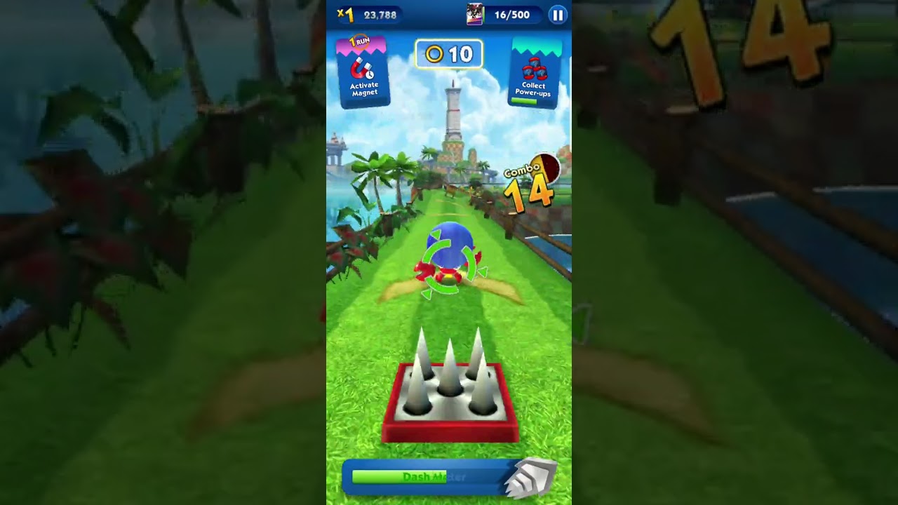 Playing sonic with new updates, sonic went wrong. ( Sonic Dash).