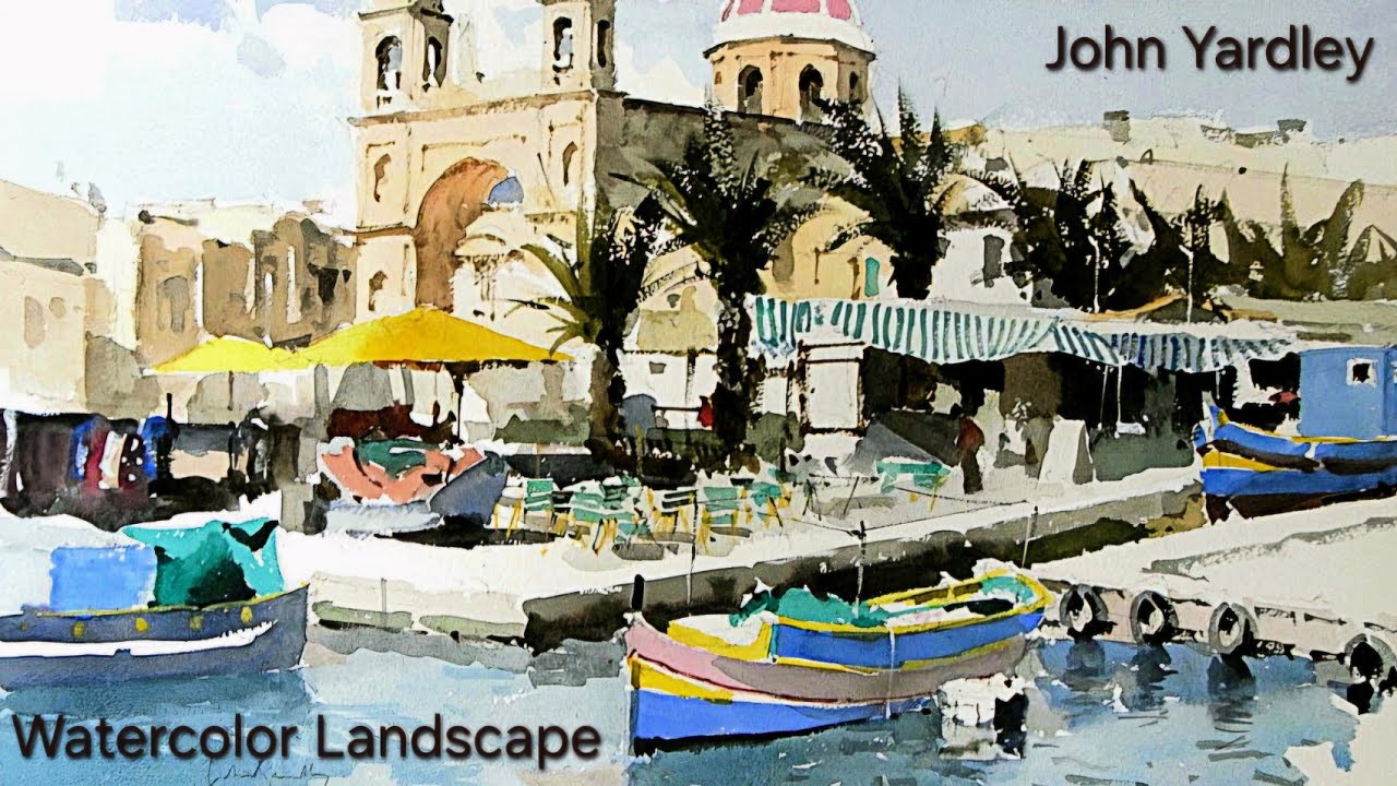 John Yardley Watercolor Landscape Painting - Slideshow