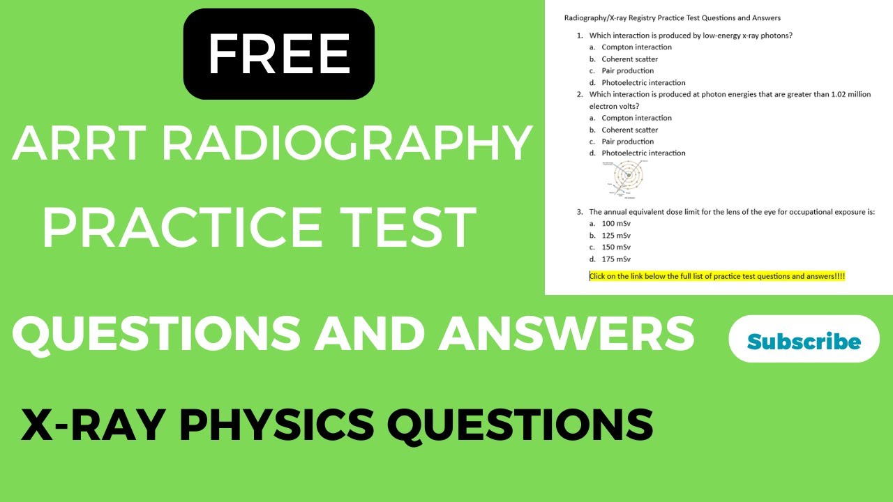 Radiography Exam Practice Test: 20 ARRT Physics Questions with Explained Answers
