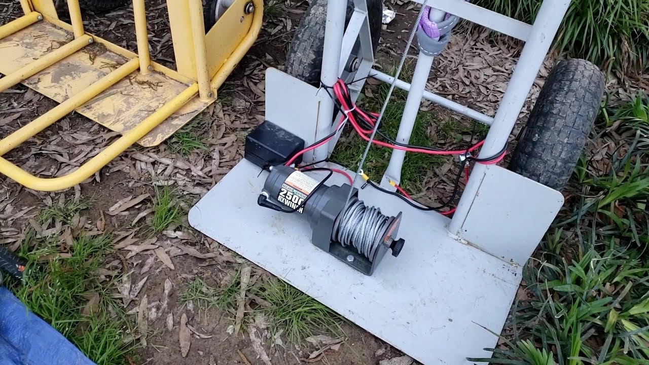 DIY 2500Lb Harbor Freight Winch Install on a Dolly / Detachable Application