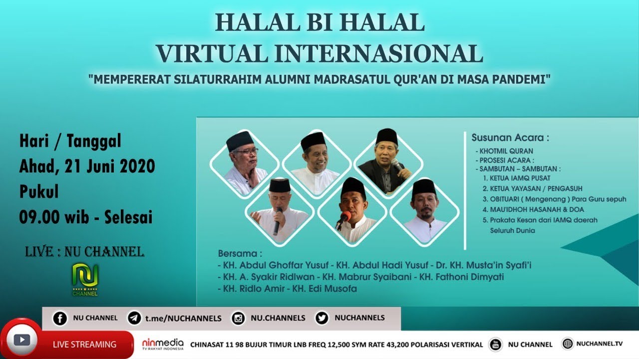 🔴(LIVE) HALAL BIHALAL VIRTUAL ALUMNI MADRASATUL QUR'AN TEBUIRENG
