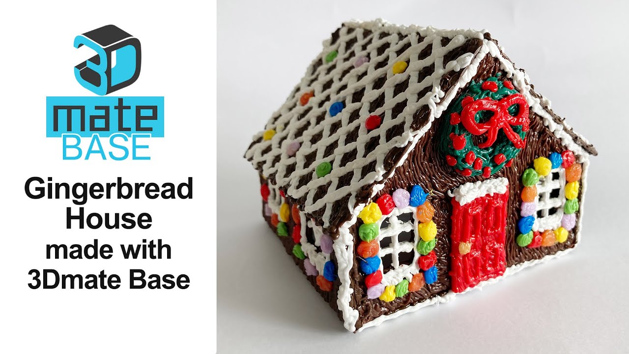 Gingerbread House made with 3Dmate BASE - 3D Pen Mat