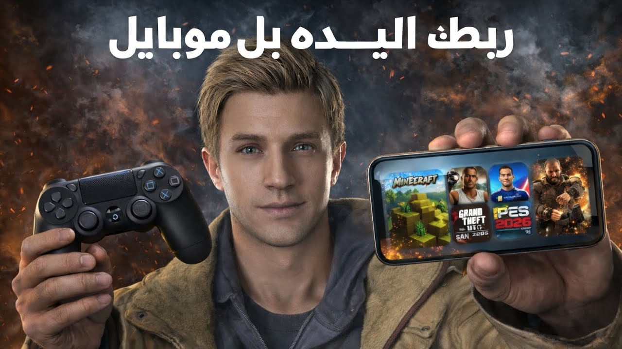 كيف اربط اليده/جوستك على الموبايل+الالعاب الي العبهم بل جوستك