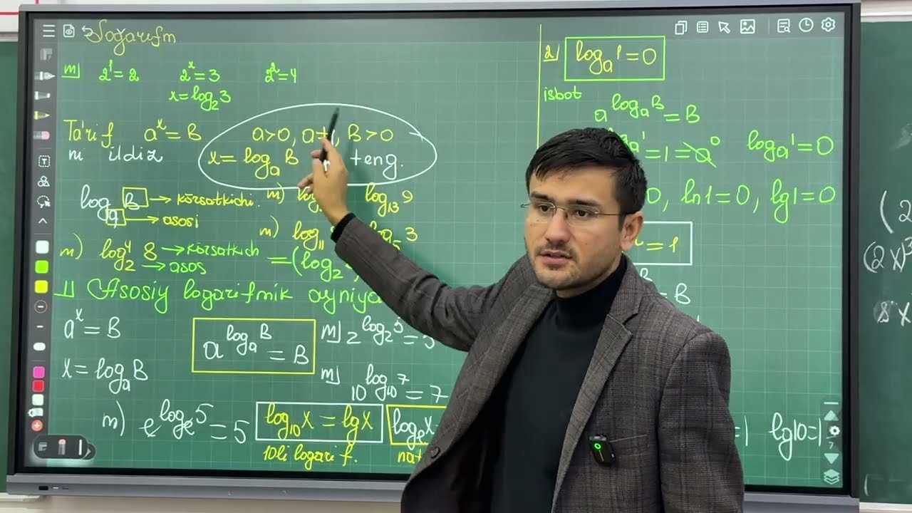 Logarifmik formulalar isboti.