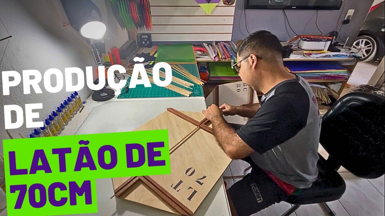 PRODUÇÃO DE PIPA LATÃO DE 70cm -CRUZETANDO E RODANDO A FORMA