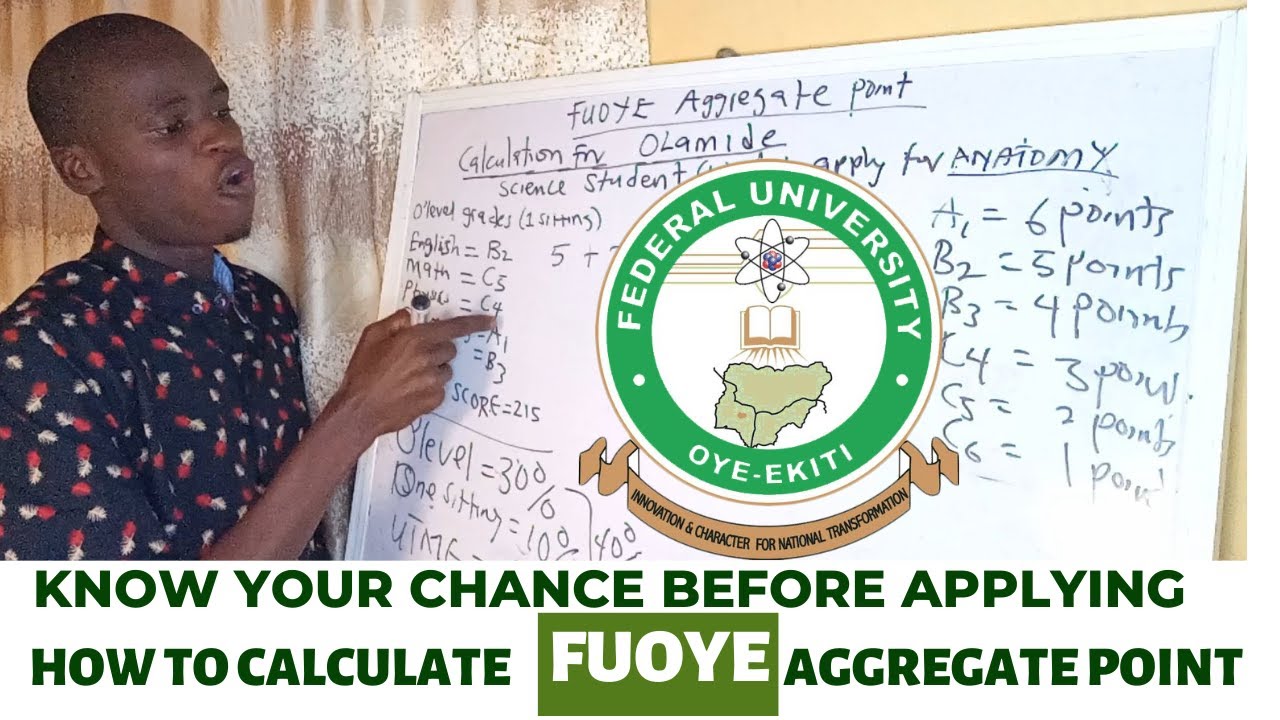 Federal University Oye Ekiti (FUOYE) Aggregate Calculation for all Courses